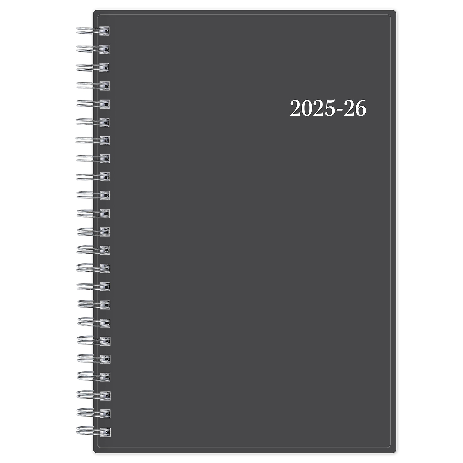 2025-2026 Blue Sky Collegiate 5 x 8 Academic Year Weekly & Monthly Planner, Plastic Cover, Gray (100139-A26)