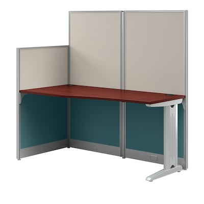 Bush Business Furniture Office in an Hour 63H x 65W Cubicle Workstation, Hansen Cherry (WC36492-03
