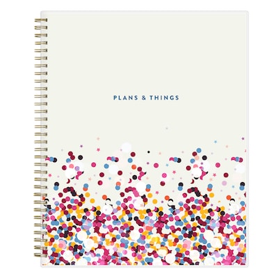 2025-2026 Blue Sky Star Confetti 8.5 x 11 Academic Year Weekly & Monthly Planner, Plastic Cover, M