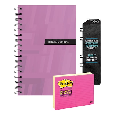 FREE Workout Fitness Journal when you buy Post-it® Super Sticky Notes, 4 x 6, Lined, 100 Pages