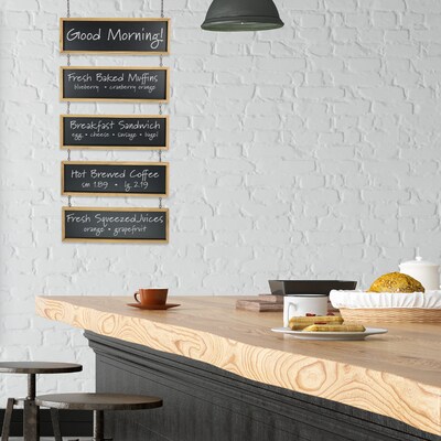 Excello Global Products Hanging 5-Piece Chalkboard Sign (EGP-HD-0289)