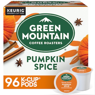 Green Mountain Pumpkin Spice Coffee, Keurig® K-Cup® Pod, Light Roast, 96/Carton (6758)