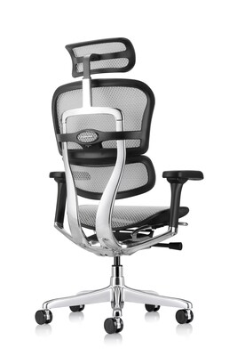 Eurotech Ergohuman Gen2 High Back Mesh Office Chair w/ Headrest, Gray (ME7ERG-GEN2-GRY)