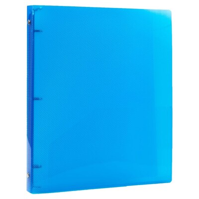 JAM Paper 1/2" 3-Ring Flexible Poly Binder, Blue (PB75237BU)