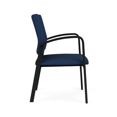 Lesro Newport Vinyl Guest Chair, Patriot Plus Imperial Blue/Black (NP1101.SBK-01PPIB)