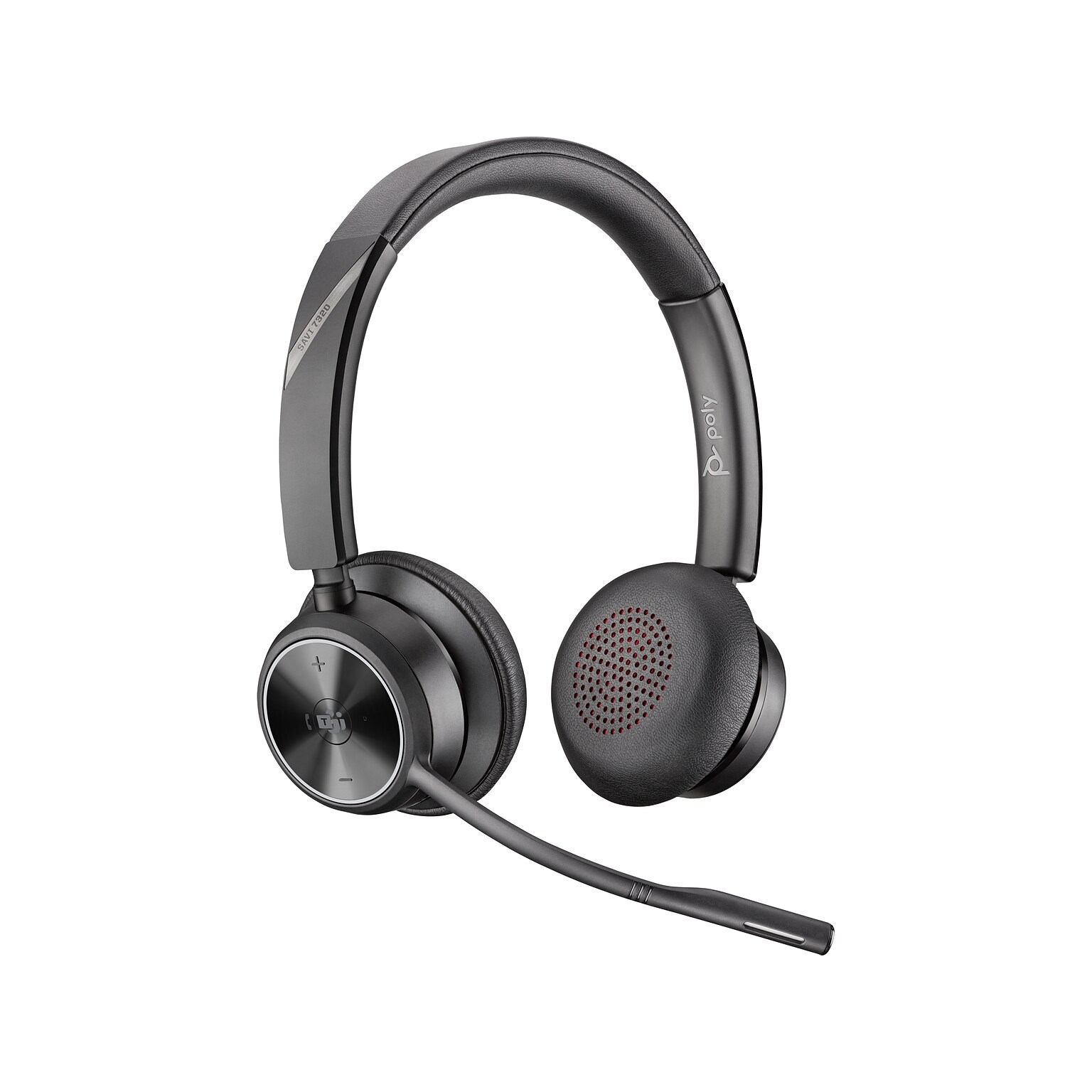 Poly Savi 7320 Office Wireless Noise Canceling Stereo On Ear Headset, MS Certified (7S430AA#ABA)