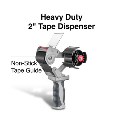 Staples Heavy Duty 2 Handheld Packing Tape Dispenser, Dark Gray (ST56469-CC)