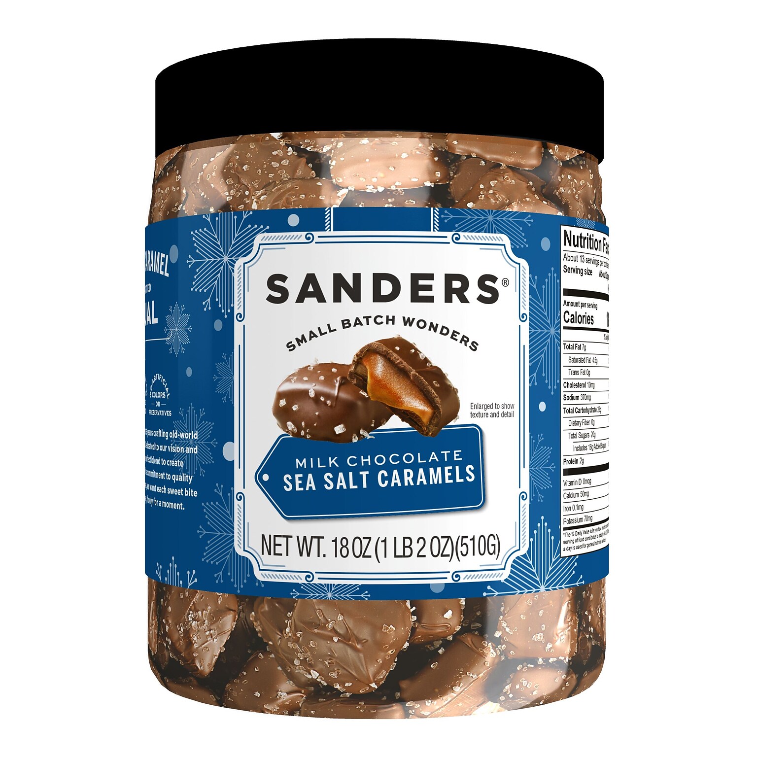 Sanders Small Batch Wonders Milk Chocolate Sea Salt Caramels, 18 oz. (KAR30855)