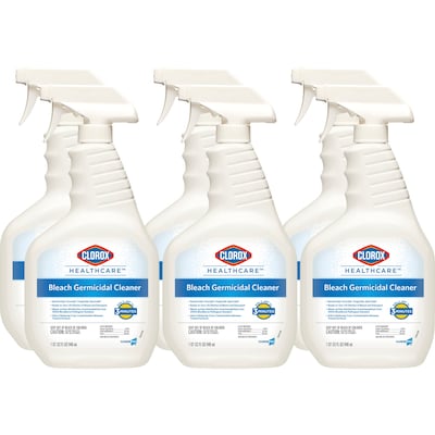 Clorox Healthcare Bleach Germicidal Cleaner Spray, 32 Ounces, 6  Bottles/Case (68970) | Quill.com