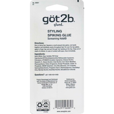 got2b Glued Hair Spiking Glue, 1.25 oz Tube, 3 Tubes/Box, 16 Boxes/Carton