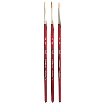 Princeton Velvetouch Short Handle Mixed Media Synthetic Round Brush, 3/Bundle (PBXP3950R2-3)