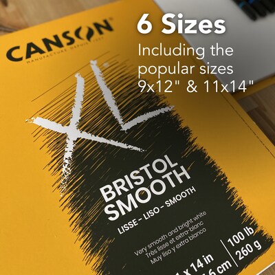 Canson XL Series 14" x 17" Bristol Sketch Pad, 25 Sheets/Pad (MCXC400061837)