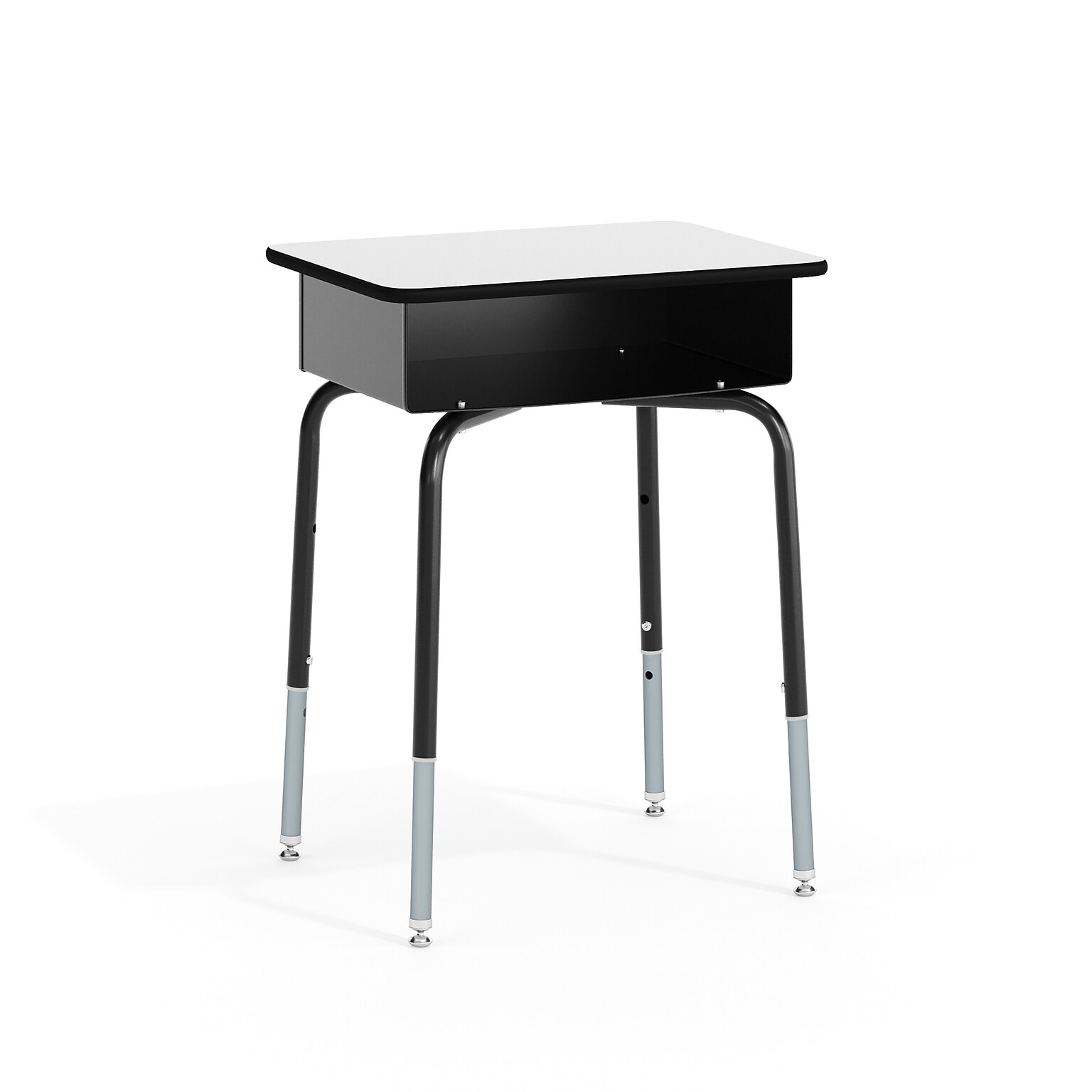 Flash Furniture Billie 24W Student Desk with Open Front Metal Book Box, Gray (FDDESKGY)