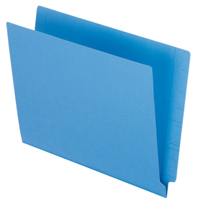 Pendaflex® Letter Straight Cut End Tab File Folder w/3/4" Expansion, Blue, 100/Pack