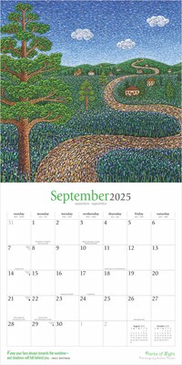 2025 Brush Dance Points of Light 12" x 24" Monthly Square Wall Calendar, (9781975481230)