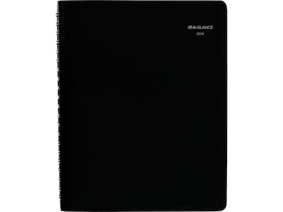 2024 AT-A-GLANCE DayMinder 8 x 11 Daily Group Appointment Book Planner, Black (G560-00-24)