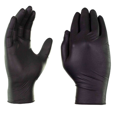 X3 Powder-Free Nitrile Gloves, Latex Free, Small, Black, 100/Box, 10 Boxes/Carton (BX342100XX)