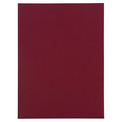 JAM Paper 2 Pocket Cardstock Presentation Folder, Burgundy, 25/Pack (386LBURA)