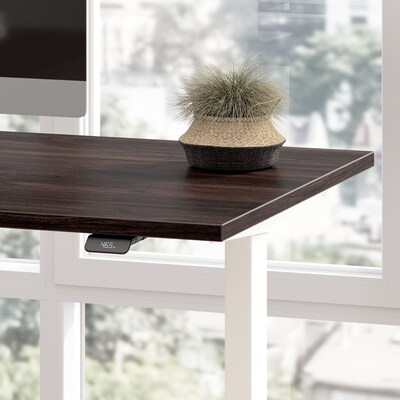 Bush Business Furniture Move 60 Series 60"W L Shaped Adjustable Standing Desk, Black Walnut (M6SL6078BWWK)