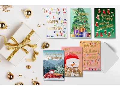 Better Office Christmas Cards, 4" x 6", 50/Pack (64656-50PK)