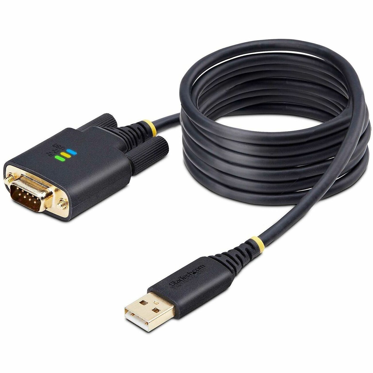 StarTech 6.6ft USB-A to DB9 Serial Cable, Male to Female, Black (1P6FFCN-USB-SERIAL)