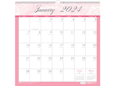 2024 House of Doolittle Breast Cancer Awareness 12" x 12" Monthly Wall Calendar (3671-24)