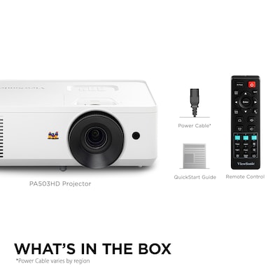 ViewSonic DLP Home and Business Projector, White (PA503HD)