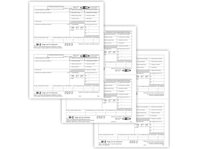ComplyRight W-2 5-Part Tax Form Set with Recipient Copy Only, 2-Up, 50/Pack (5648)