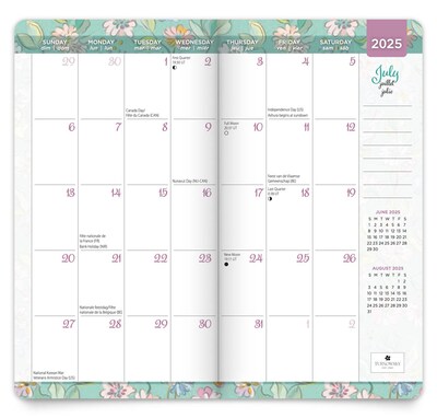 2025 BrownTrout House of Turnowsky 3.5" x 6.5" Monthly Two Year Pocket Planner, Paper Cover, Multicolored (9781975479589)