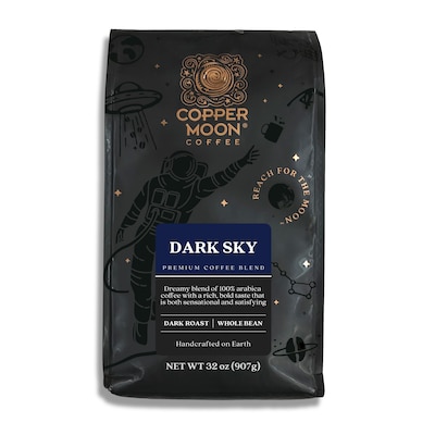 Copper Moon Dark Sky Arabica Beans Coffee, Dark Roast, 32 oz. (260124)