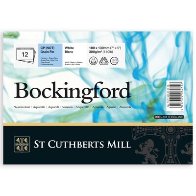 St Cuthberts Mill Bockingford 7 x 5 Watercolor Sketch Pad, 12 Sheets/Pad, 3/Bundle (STCT4713000101