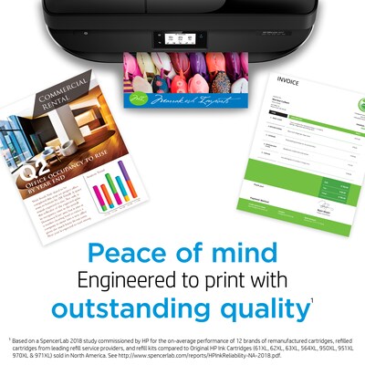 HP 61 Tri-Color High Yield Ink Cartridge (CH564WN#140), print up to 300 pages