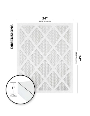 Brighton Professional™ MERV 8 23.5 x 23.5 x 1/23.1 x 23.1 Pleated Air Filter; 4/Pack (FB23.5X23