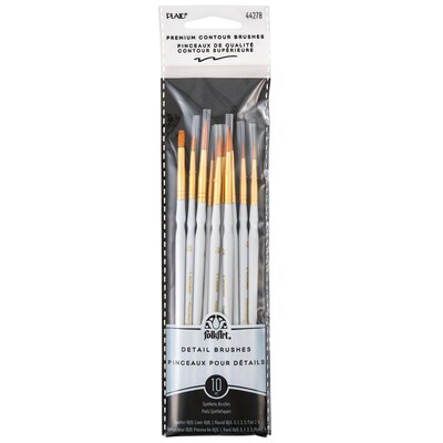 Plaid Synthetic Taklon Round Brush Set, Round Brush, 10/Pack, 3 Packs/Bundle (FLK44278-3)