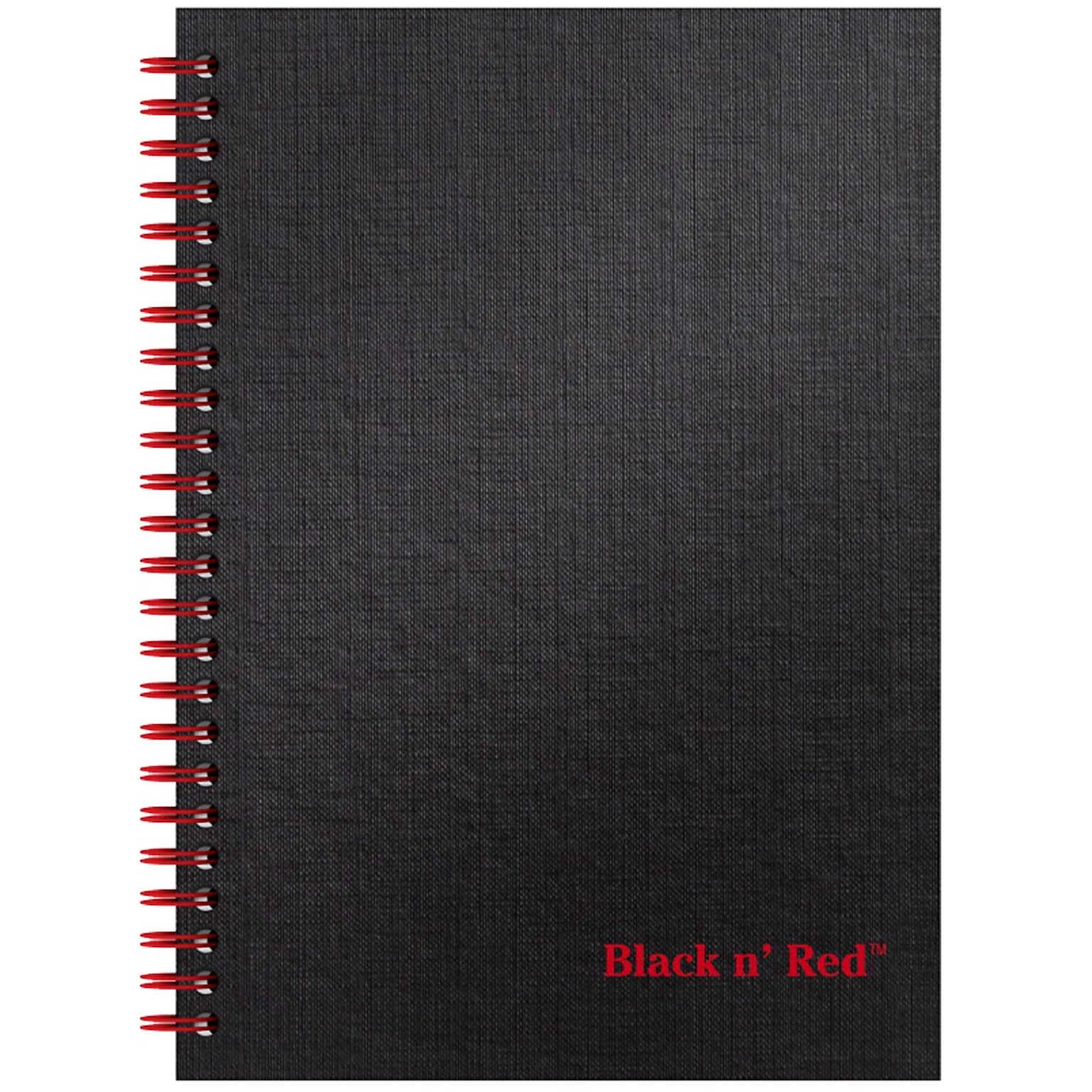 Black N Red 1-Subject Professional Notebooks, 5.88 x 8.25, Wide Ruled, 70 Sheets, Black (L67000)