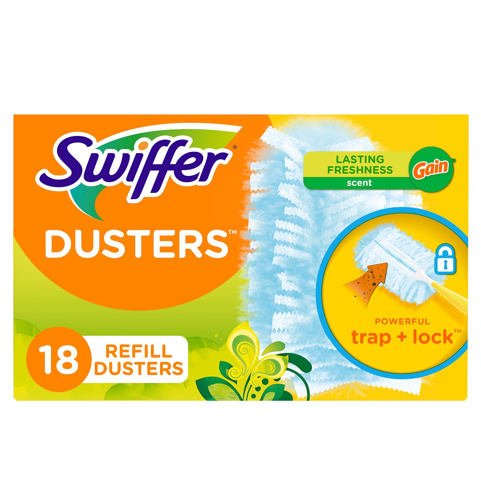 Swiffer Heavy Duty Duster Refills, Gain Scent, Blue, 18 Dusters/Box (99058)