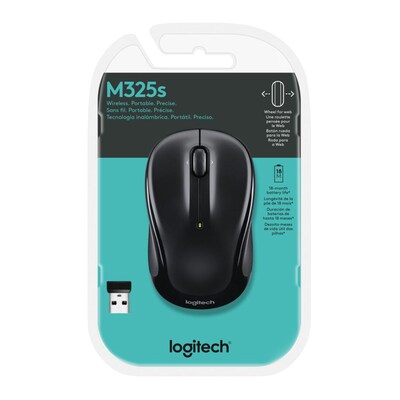 Logitech M325S Wireless Ambidextrous Optical USB Mouse, Black (910-006825)  | Quill.com