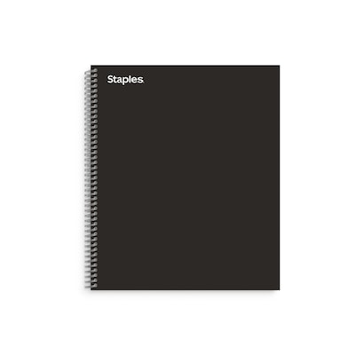 Staples® Premium 1-Subject Subject Notebooks, 8.5 x 11, College Ruled, 100 Sheets, Black (TR58355M