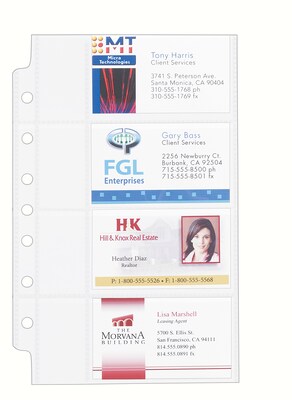 Avery Business Card Sheet Protectors, 5.5" x 8.5", Clear, 5/Pack (76025)