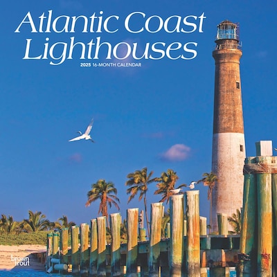 2025 BrownTrout Atlantic Coast Lighthouses 12 x 12 Monthly Wall Calendar (9781975475079)