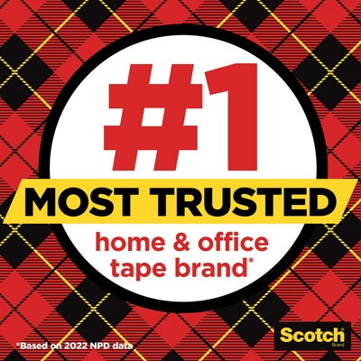 Scotch Transparent Clear Tape Refill, 1 x 72 yds., 3 Core, Clear (600-12592)