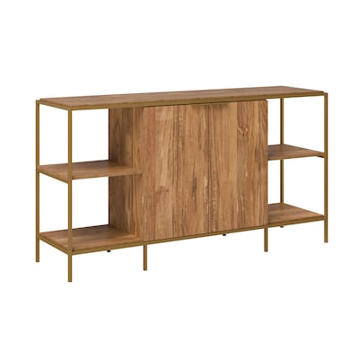 Sauder International Lux Credenza TV Stand, Screens up to 65, Sindoori Mango (428195)