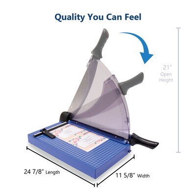 United Professional 14" Guillotine Paper Trimmer, Blue (T14P)