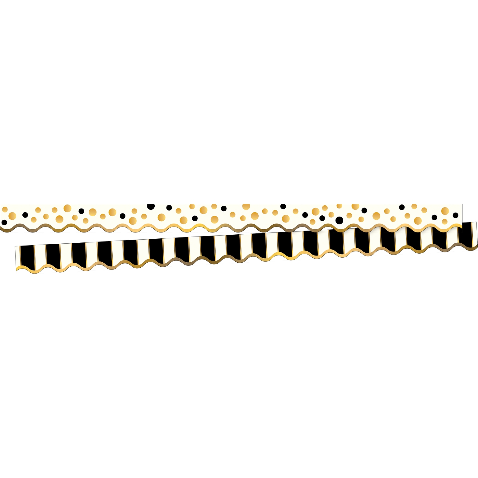 Barker Creek Gold Bars Double-Sided Scalloped Border, 78/Set (BC3697)