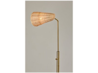 Adesso Cove 58" Antique Brass Floor Lamp with Irregular Shade (5113-21)