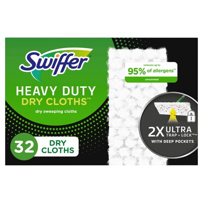 Swiffer Sweeper Heavy Duty Dry Sweeping Cloths, 32/Pack (77198)