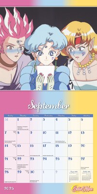 2025 Cal Ink Sailor Moon 7" x 14" Monthly Mini Wall Calendar, (9781645916901)