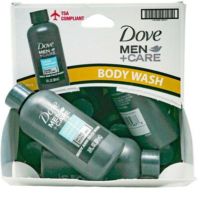 Dove Men+Care Clean Comfort Body and Face Wash, 3 oz Bottle, 12 Bottles/Dispensit Box, 12 Dispensit