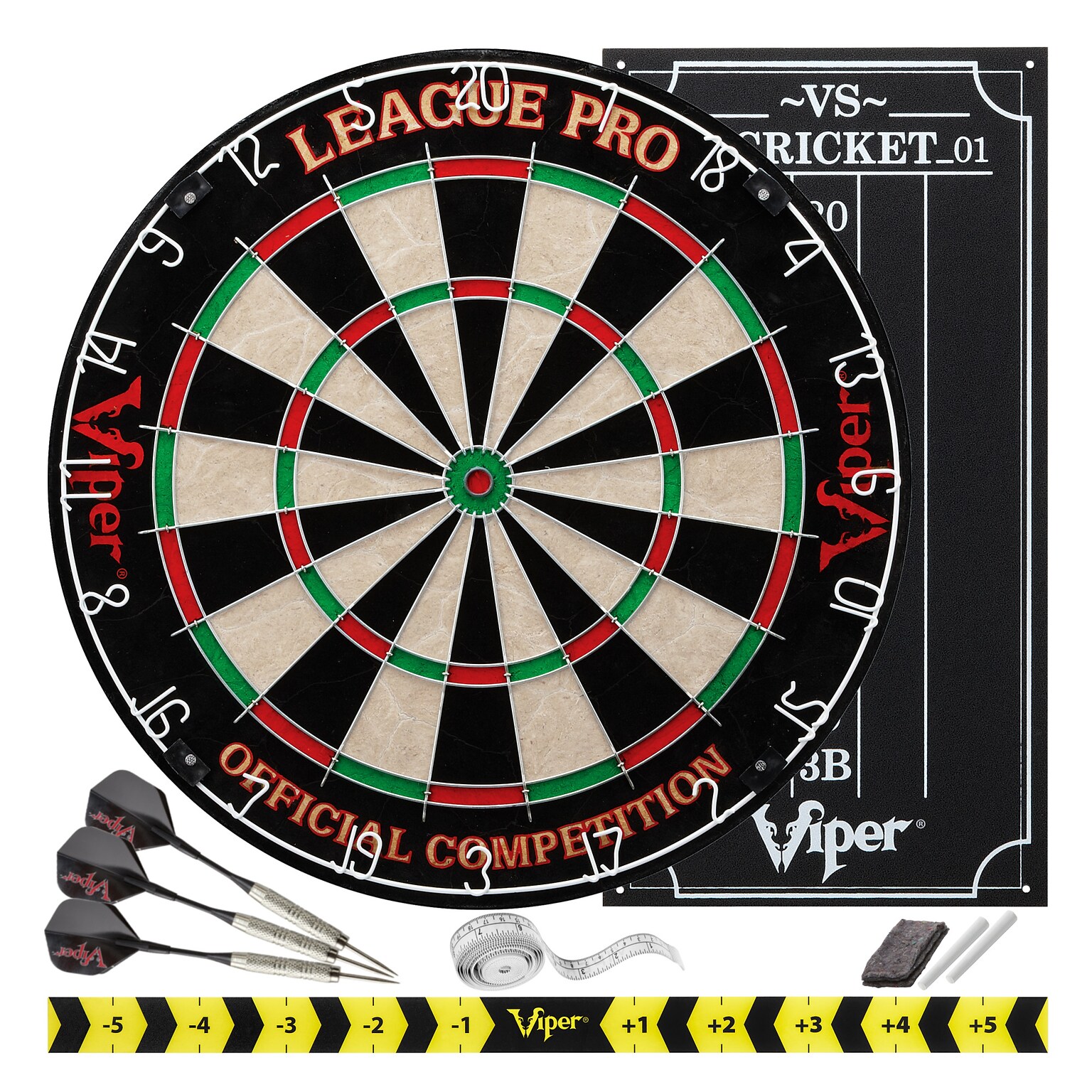 Viper League Pro Sisal Dartboard Starter Kit (42-6011)