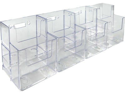 Azar Brochure Holder, Clear, Acrylic, 2/Pack (252809)